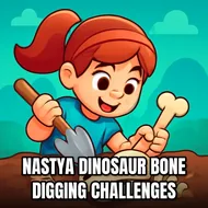 Nastya Dinosaur Bone Digging Challenges - Deep Digging game